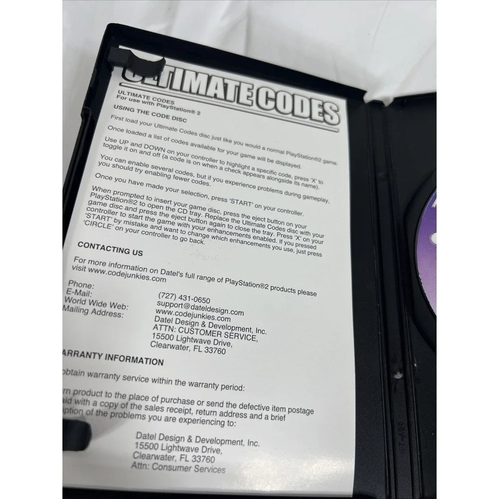 PS2 Action Replay Ultimate Codes Guitar‎ Hero I & II (Playstation 2, 2006)